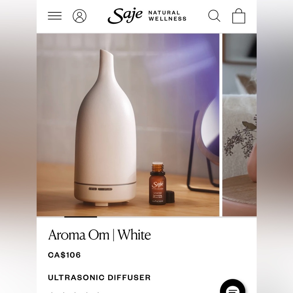 New Saje Diffuser, in box